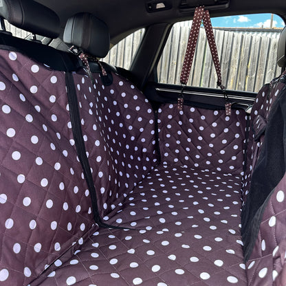 Polka Dots: Deluxe Hard Base Hammock Car Seat Cover