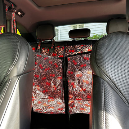 Leopard Cherries: Deluxe Hammock Car Seat Cover