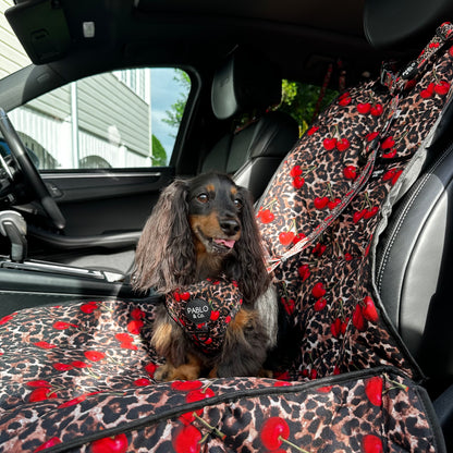 Leopard Cherries: Deluxe Single Car Seat Cover