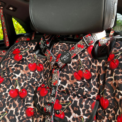 Leopard Cherries: Headrest Car Restraint