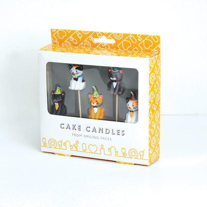 Cake Candles: Cats in Party Hats