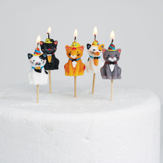 Cake Candles: Cats in Party Hats