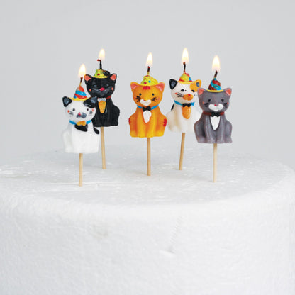 Cake Candles: Cats in Party Hats