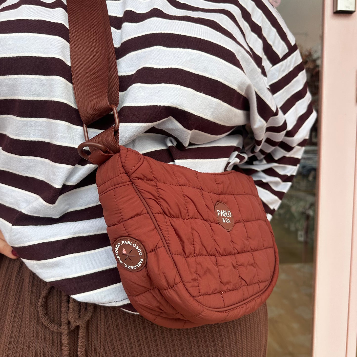 Chocolate Puffer: Crossbody Bag