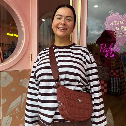 Chocolate Puffer: Crossbody Bag