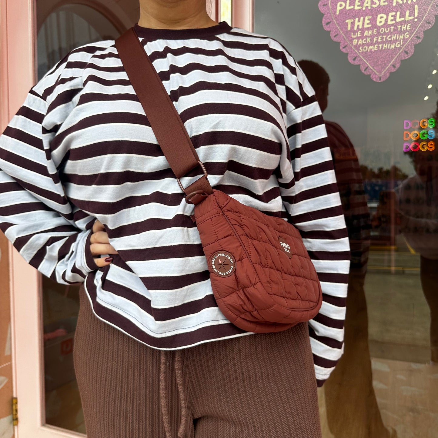 Chocolate Puffer: Crossbody Bag