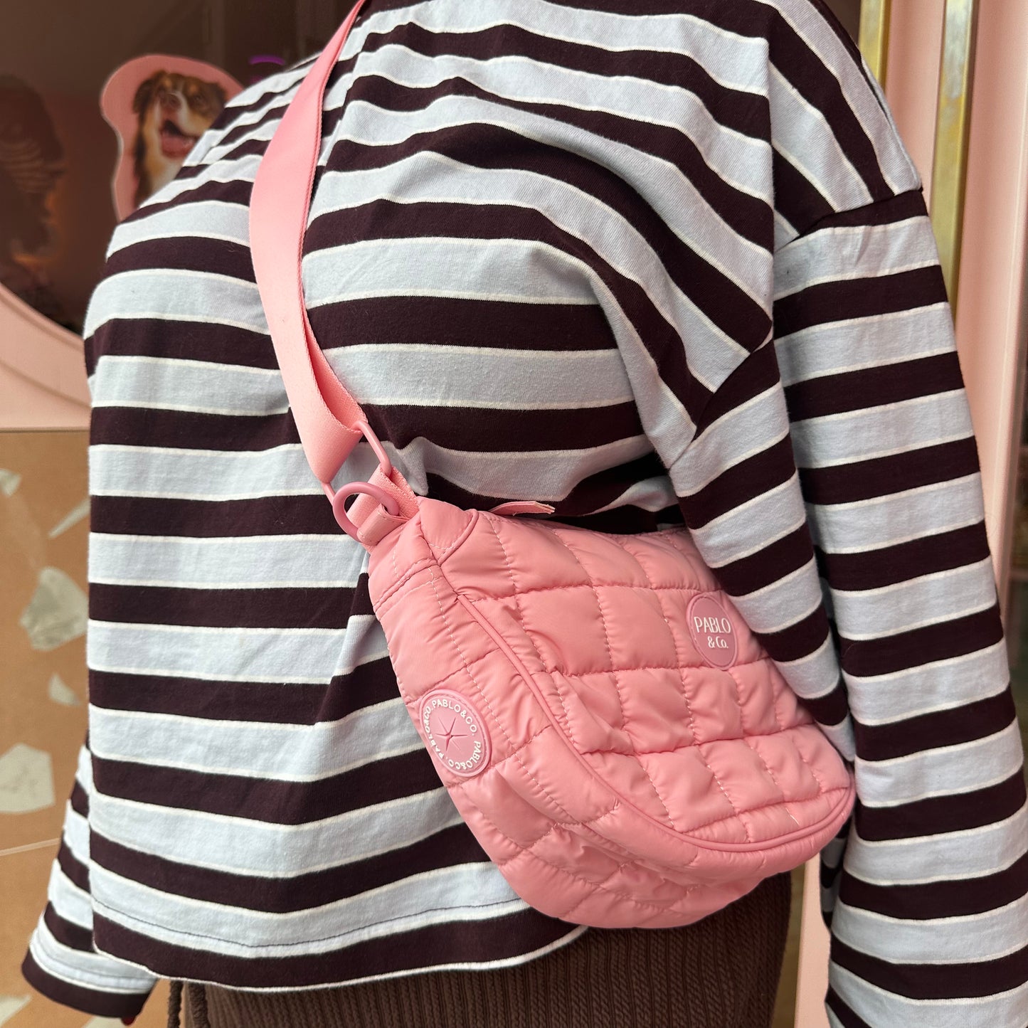 Pink Puffer: Crossbody Bag