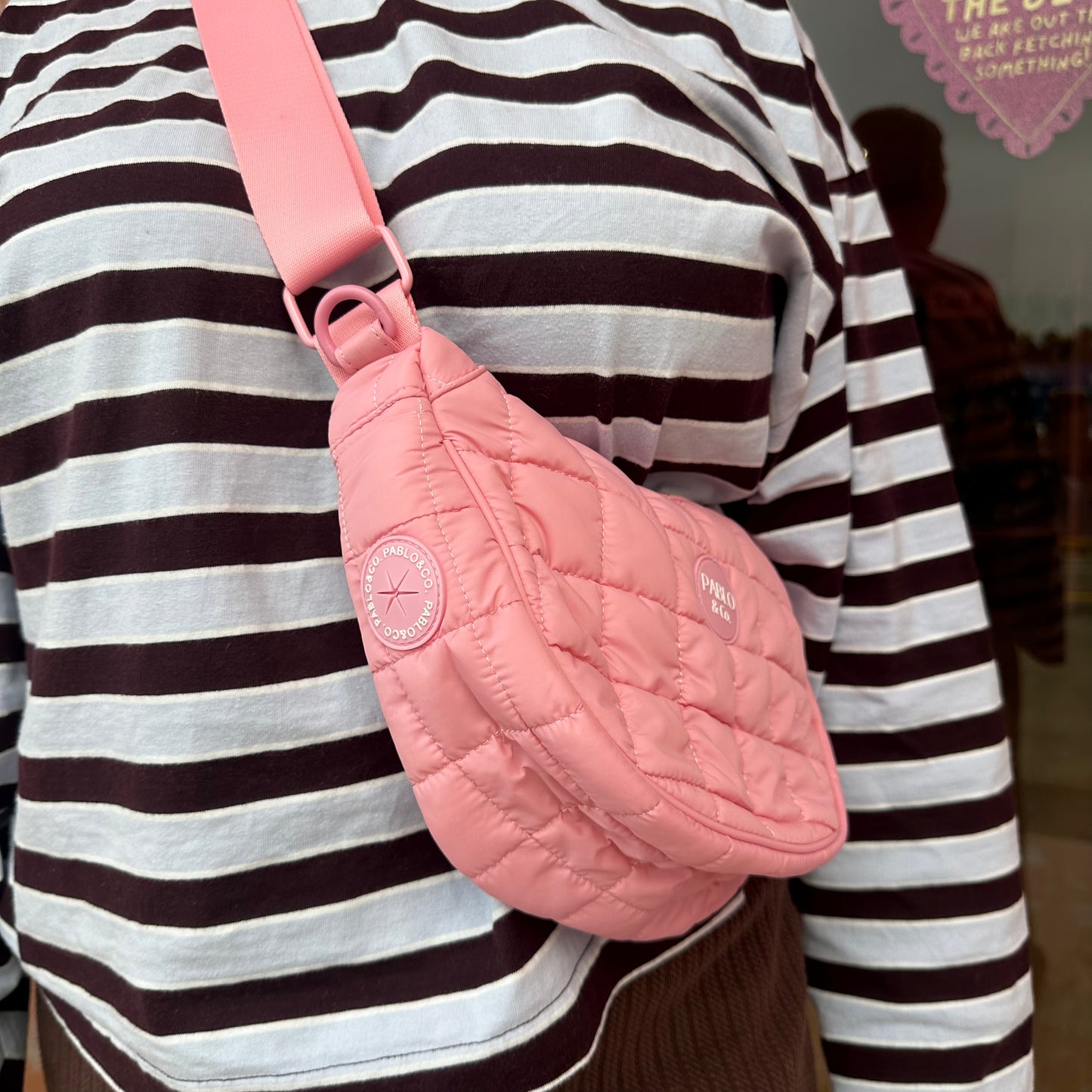 Pink Puffer: Crossbody Bag