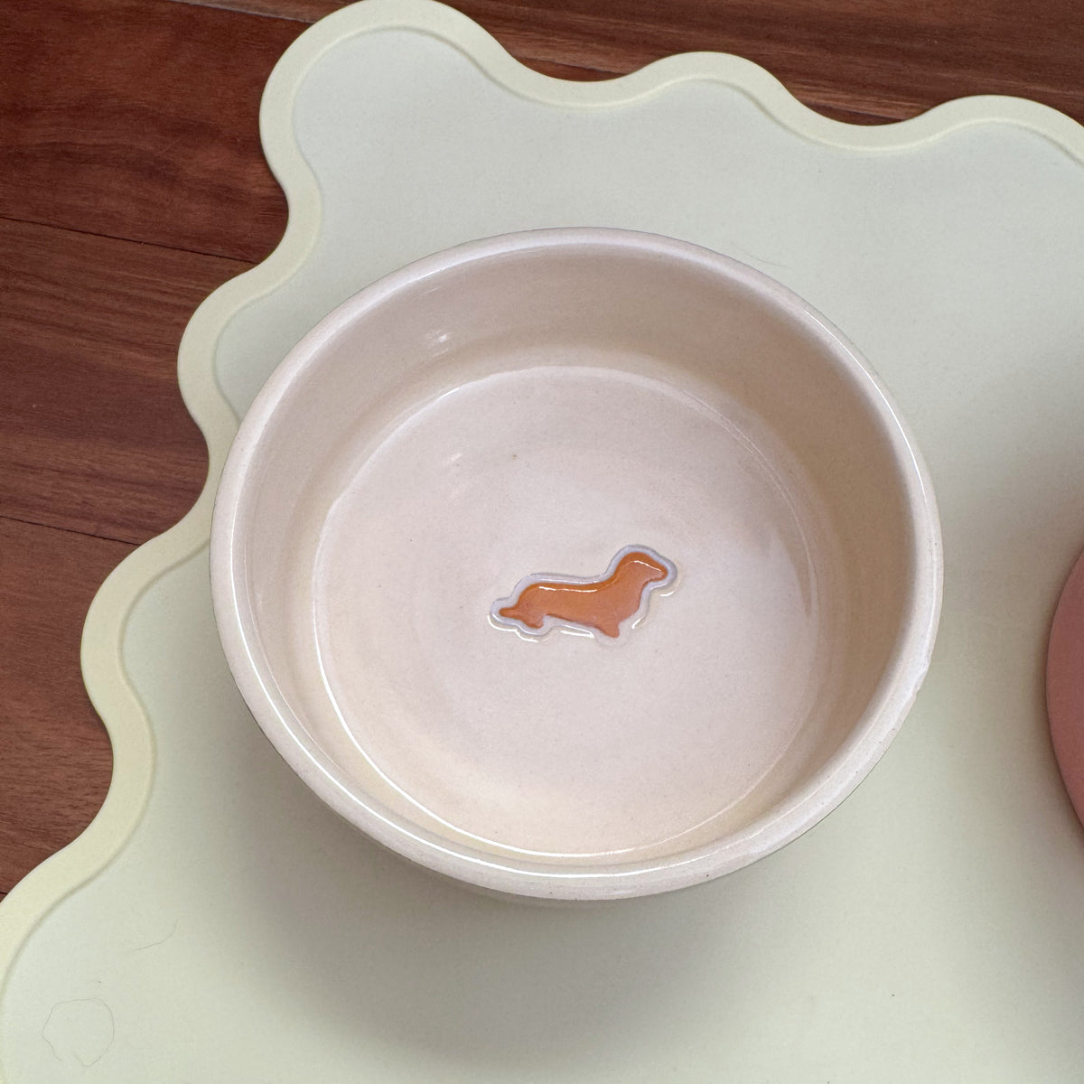 Ceramic Dog Bowl: Dachshund Stars