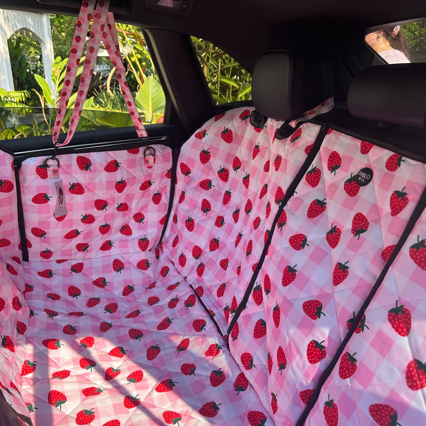 Strawberry Fields: Deluxe Hammock Car Seat Cover