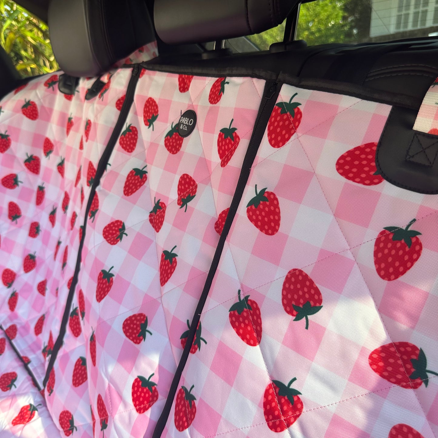 Strawberry Fields: Deluxe Hammock Car Seat Cover