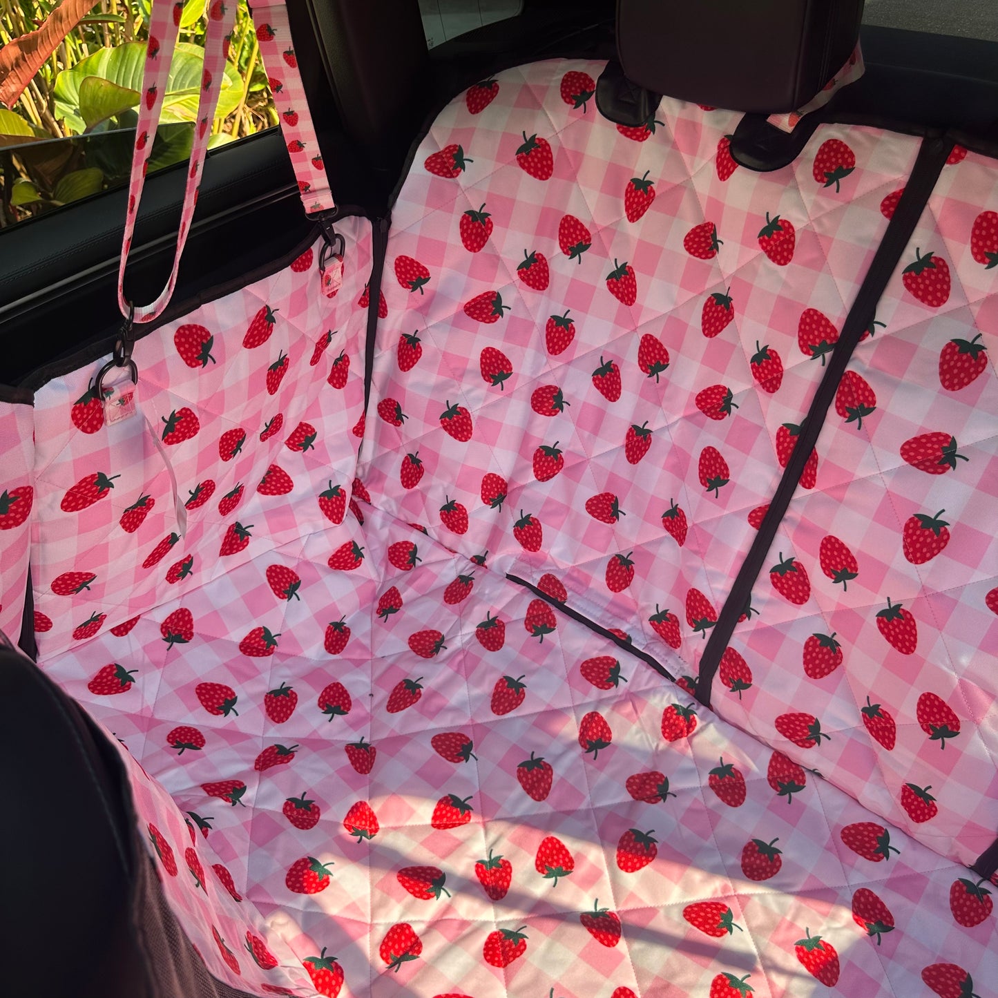 Strawberry Fields: Deluxe Hammock Car Seat Cover