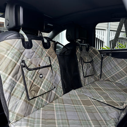 Green Plaid: Deluxe Hard Base Hammock Car Seat Cover