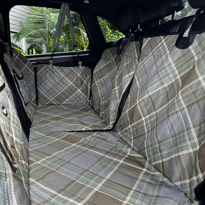 Green Plaid: Deluxe Hard Base Hammock Car Seat Cover