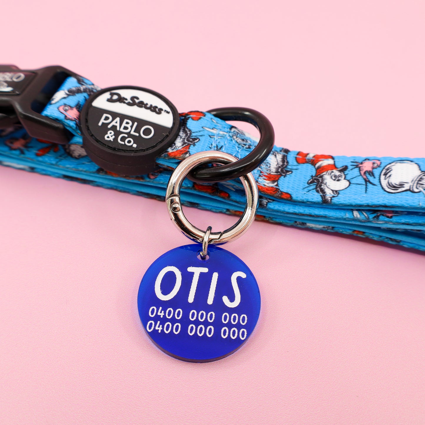 Personalised Pet ID Tag: Round Royal Blue