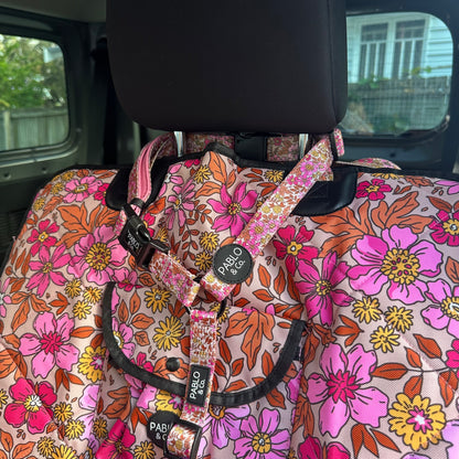 Pink Posies: Headrest Car Restraint