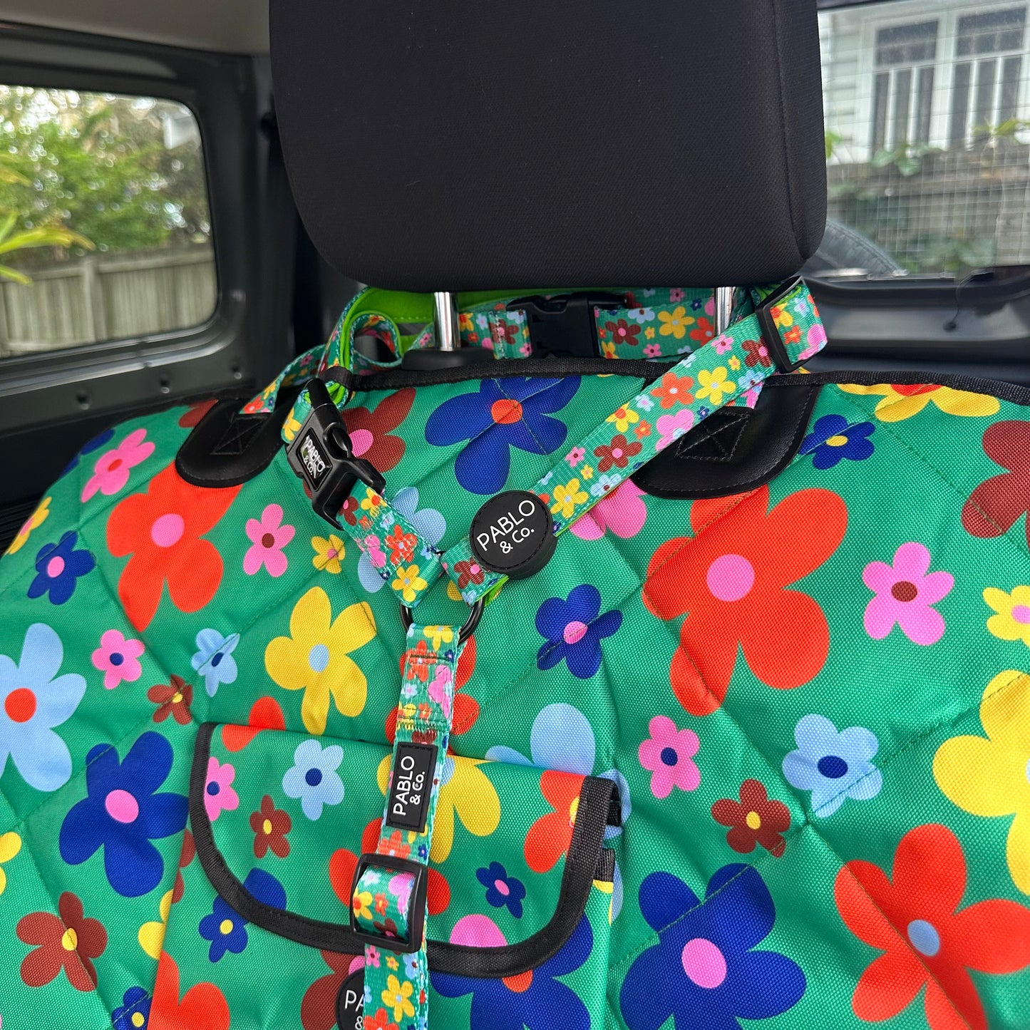 Funky Flowers: Headrest Car Restraint