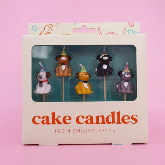 Cake Candles: Dogs in Party Hats