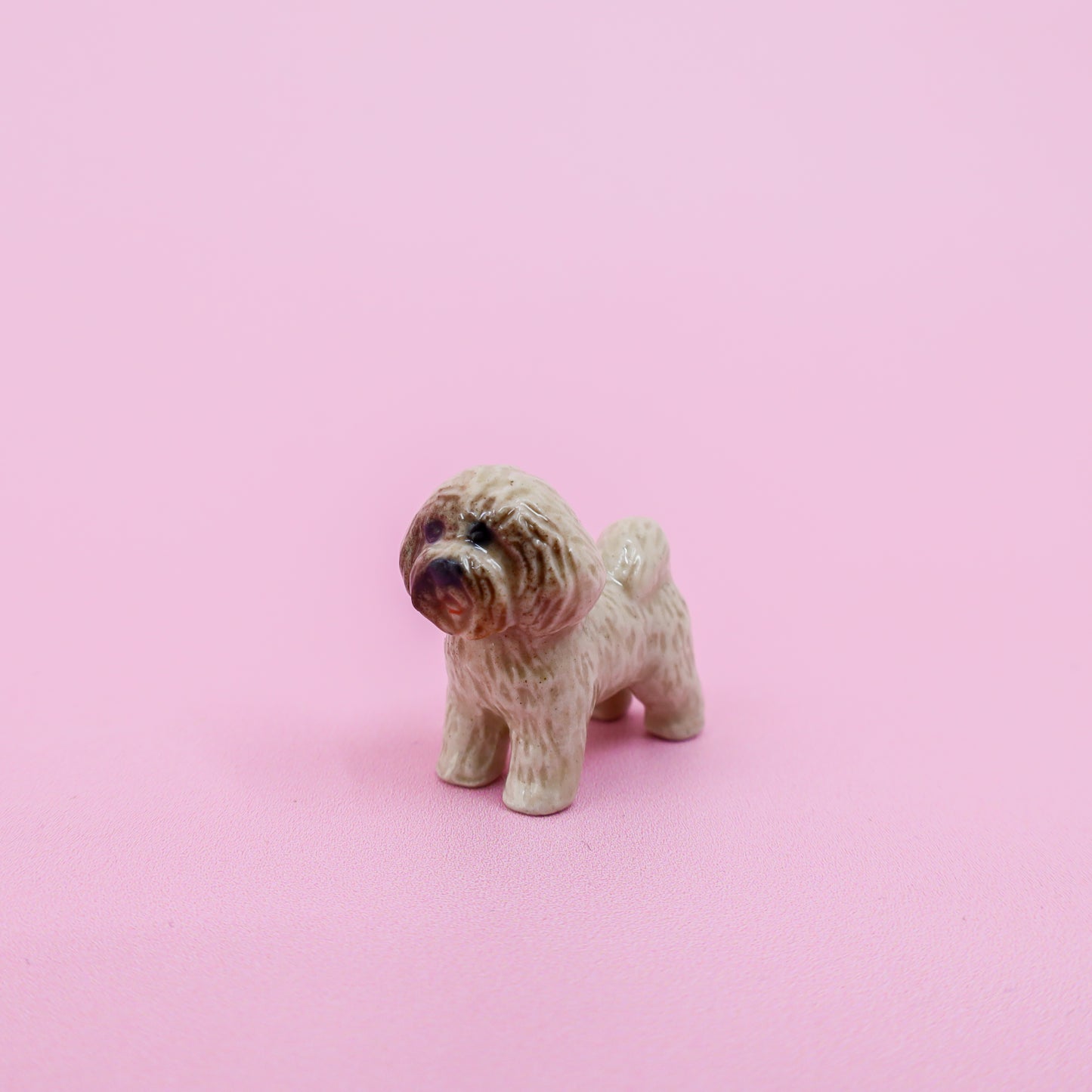 Mini Ceramic Dog Figurine