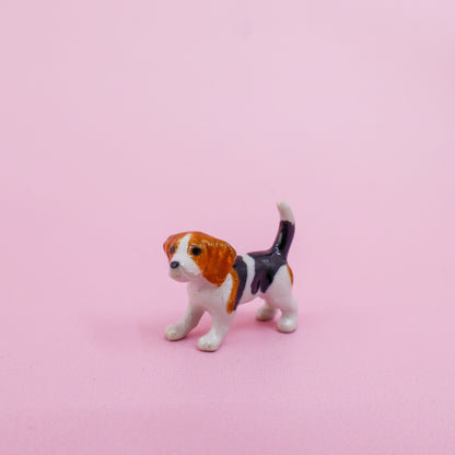Mini Ceramic Dog Figurine