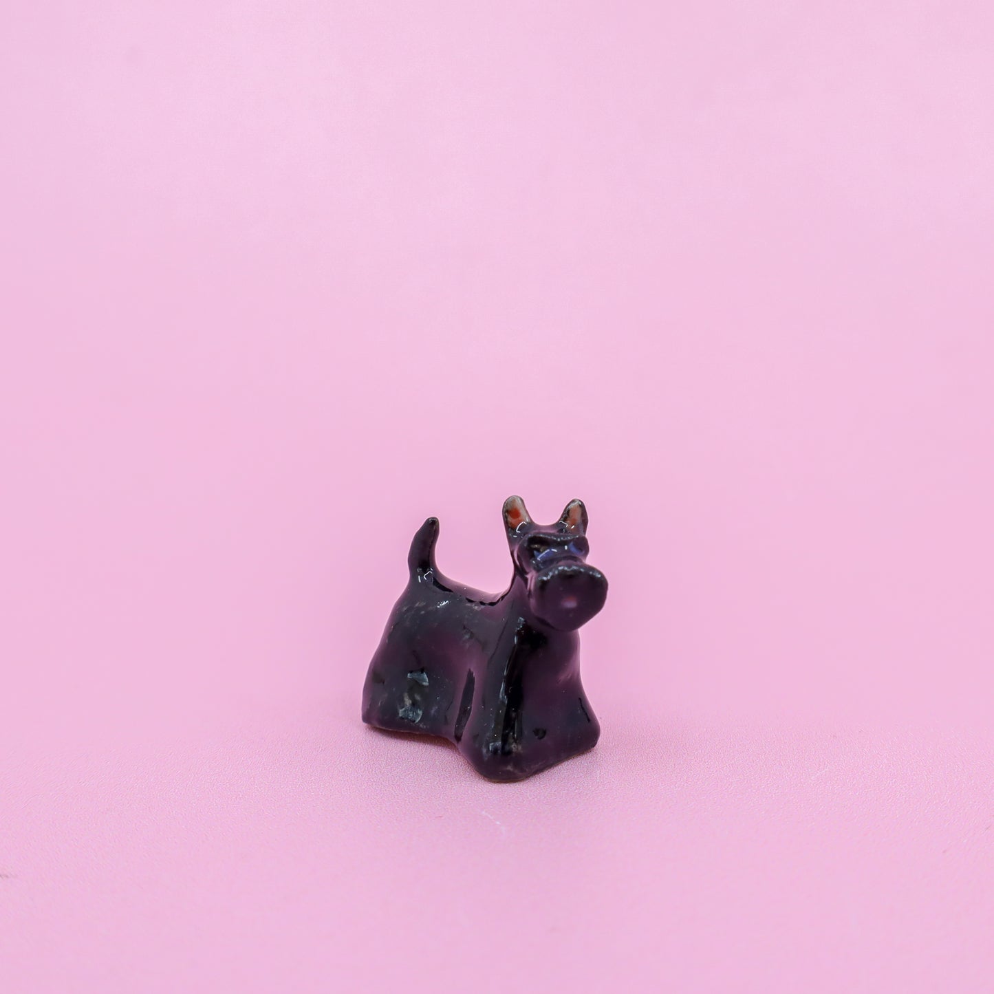 Mini Ceramic Dog Figurine