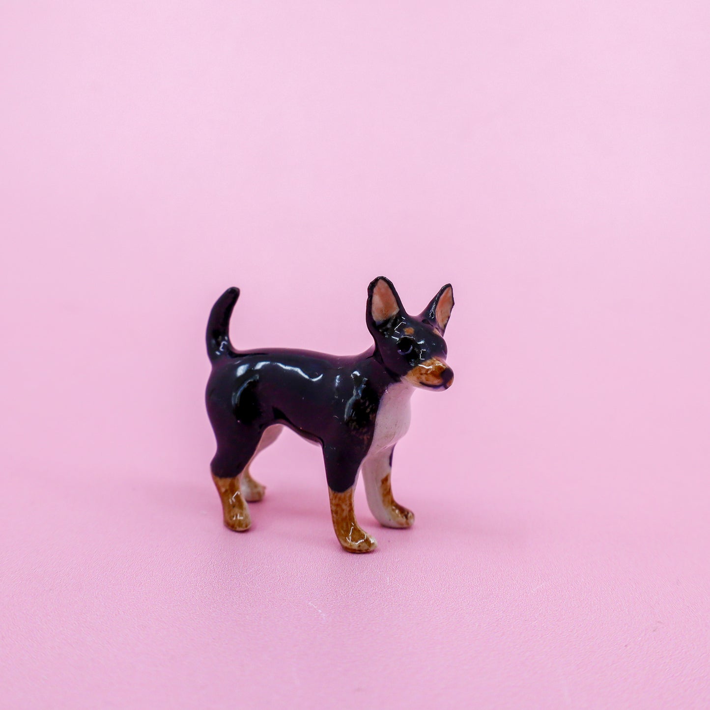 Mini Ceramic Dog Figurine