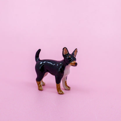 Mini Ceramic Dog Figurine