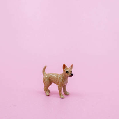 Mini Ceramic Dog Figurine