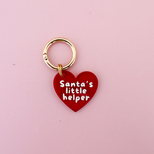 Personalised Pet ID Tag: Santa's Little Helper