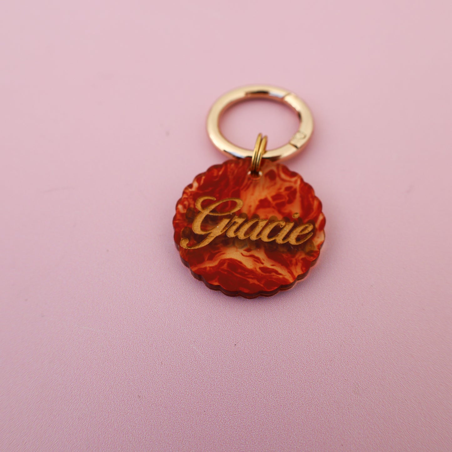 Personalised Pet ID Tag: Squiggle Tortoiseshell