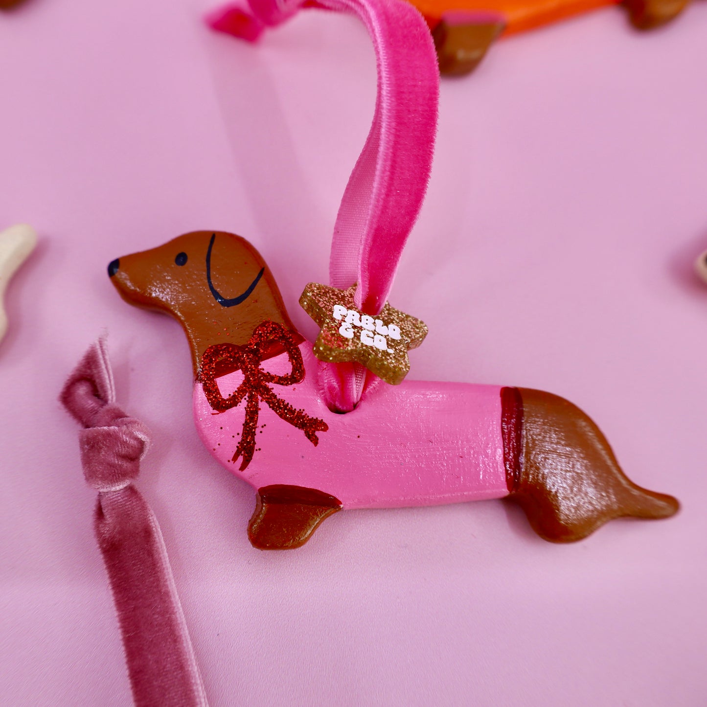 Ceramic Dachshund Ornament