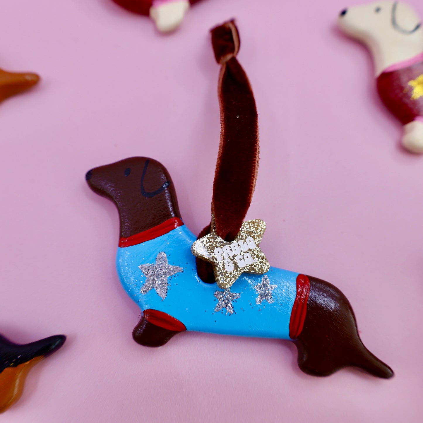 Ceramic Dachshund Ornament
