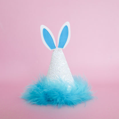 Pablo's Easter Pawty Hat: Blue Easter Bunny