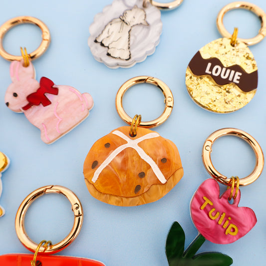 Personalised Pet ID Tag: Hot Cross Bun