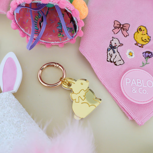 Personalised Pet ID Tag: Gold Easter Bunny
