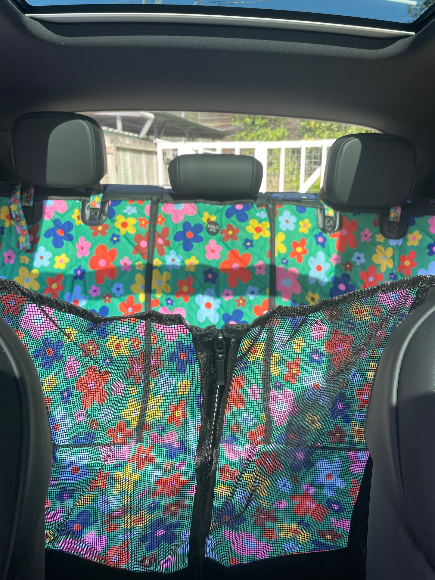 Funky Flowers: Deluxe Hammock Car Seat Cover