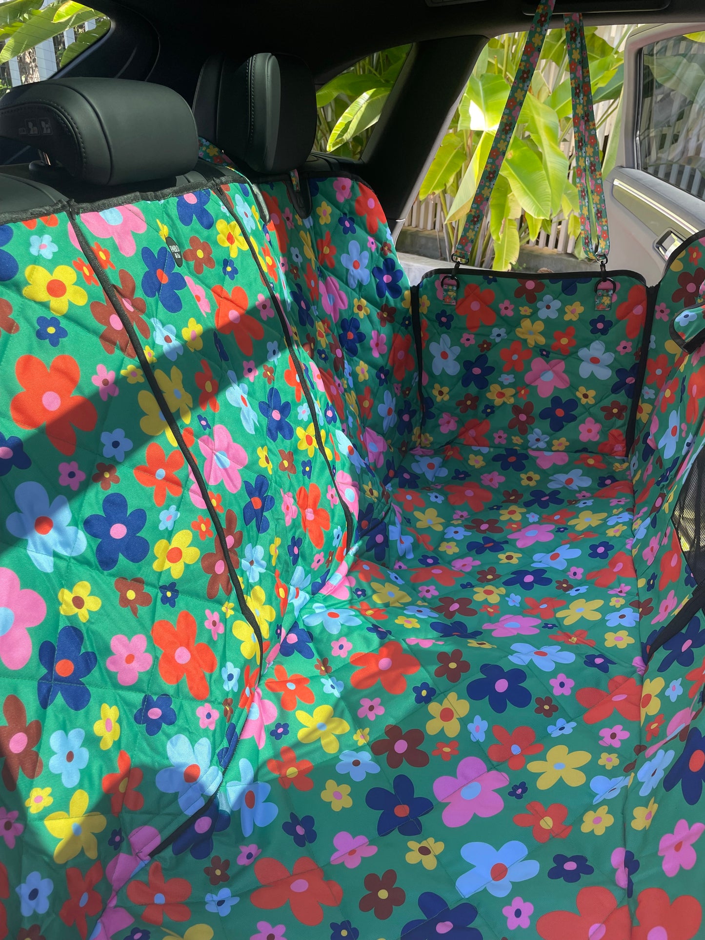 Funky Flowers: Deluxe Hammock Car Seat Cover