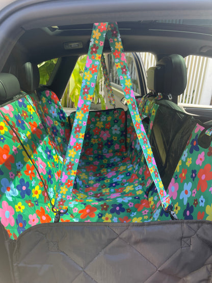 Funky Flowers: Deluxe Hammock Car Seat Cover