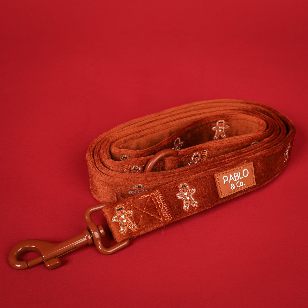 Gingerbread: Velvet Dog Leash
