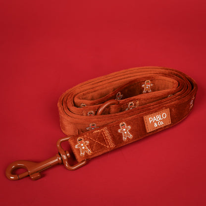 Gingerbread: Velvet Dog Leash