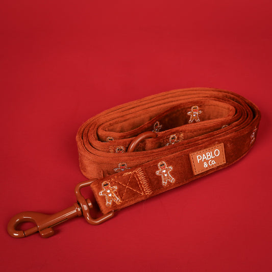 Gingerbread: Velvet Dog Leash