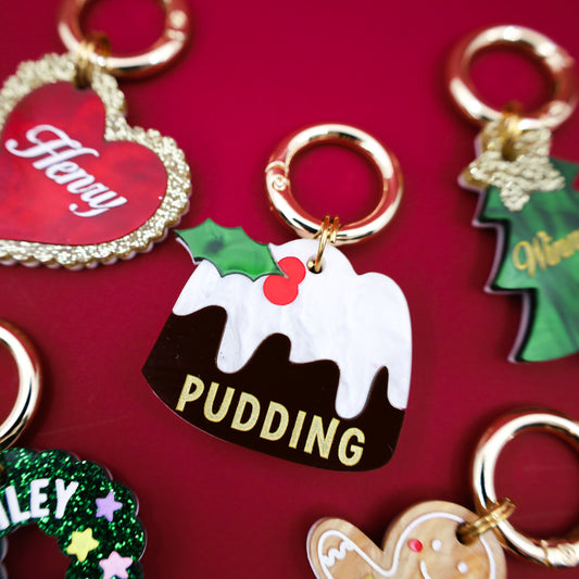 Personalised Pet ID Tag: Pudding