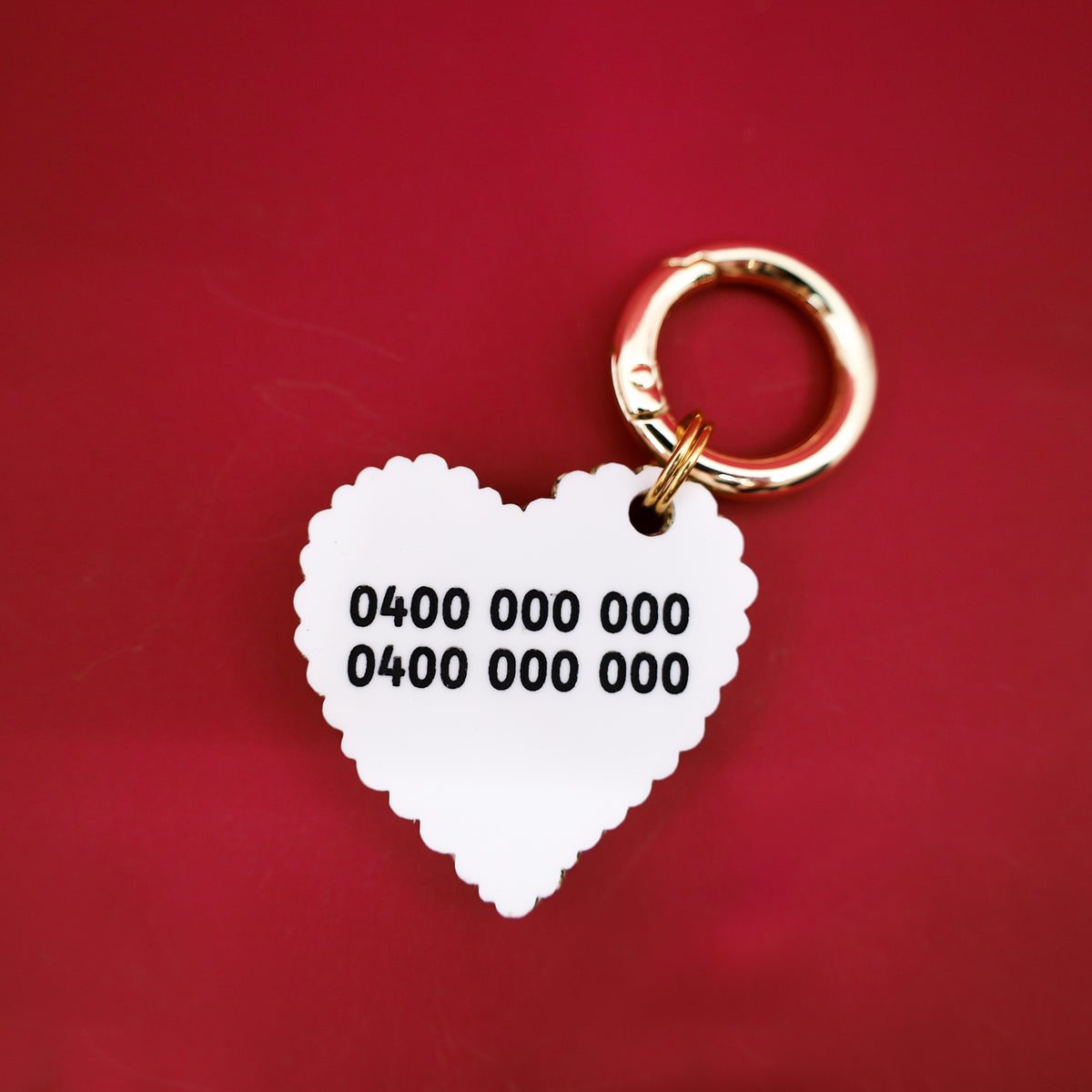 Personalised Pet ID Tag: Christmas Heart