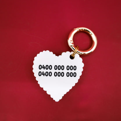 Personalised Pet ID Tag: Christmas Heart