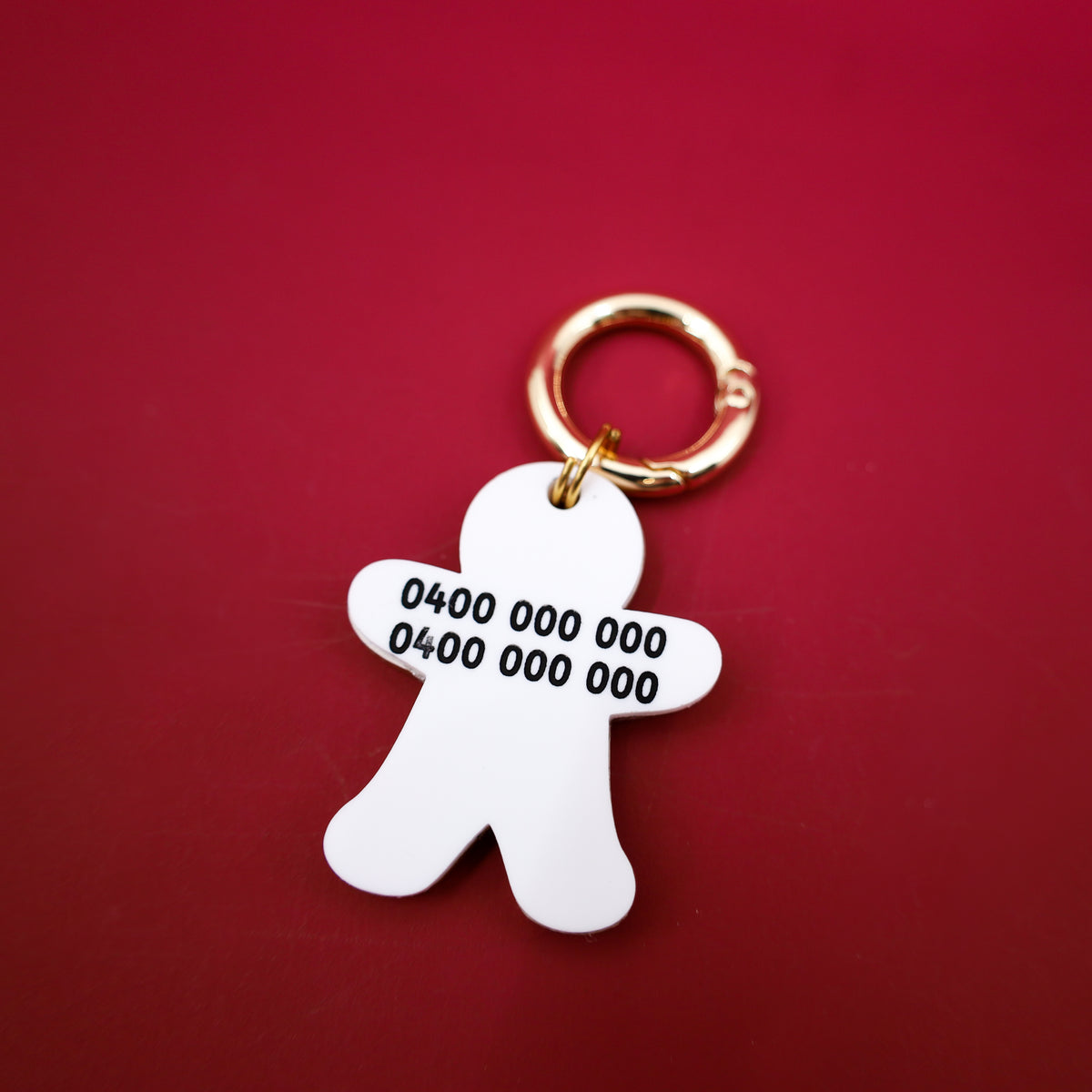 Personalised Pet ID Tag: Gingerbread Man