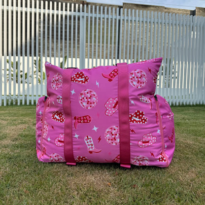 Deluxe Travel Car Bed: Disco Cowgirl