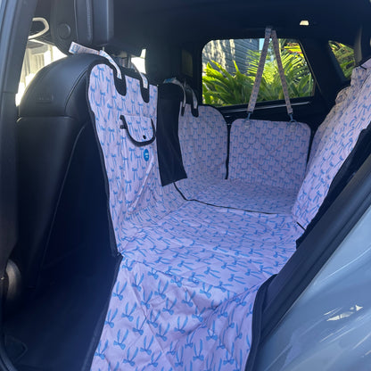 Baby Blue Bows: Deluxe Hammock Car Seat Cover
