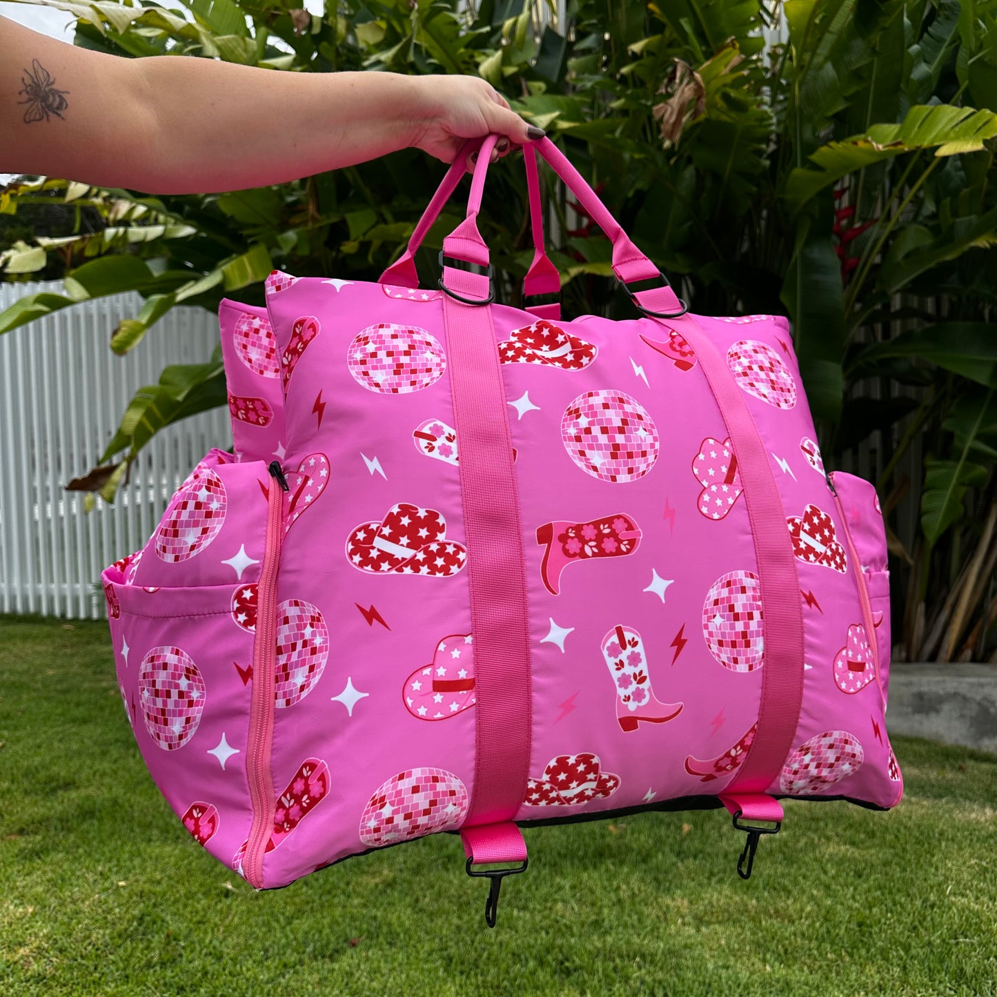 Deluxe Travel Car Bed: Disco Cowgirl