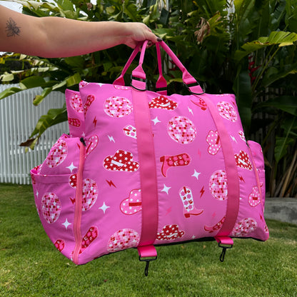 Deluxe Travel Car Bed: Disco Cowgirl