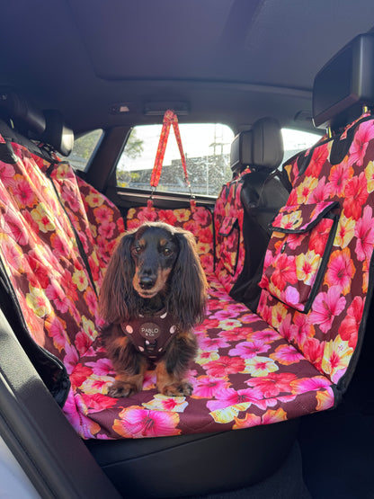 Hibiscus: Deluxe Hard Base Hammock Car Seat Cover